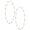 Brinco feminino grande, elegante, branco, pérolas simuladas, declaração, pendente, círculo grande, redondo, metal, ouro, tira, brincos de argola, 4443031