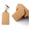 Wholesale Blank price tag Kraft paper Gift tag DIY brown paper Kraft label paper TAGGING