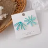 Stud Sweet And Fresh Acrylic Earrings Asymmetric Flower Earring Geometric Simple Lines Ear Jewelry Female