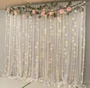 Gardin draperier 2,5x1m elfenben tulle chiffong bakgrund för brud bröllop po booth född baby shower fest dekoration
