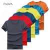 Multi-Color 6 sztuk / partia Wysokiej Jakości Koszulki męskie Solid Casual Bawełna Topy Tee Koszula Moda Krótki Rękaw Koszulka Letnia Odzież 210716