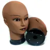 Ruilong Bald Mannequin con supporto per la cosmetologia per la pratica di addestramento africano Manikin Head per le parrucche per acconciatura che producono 211013