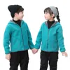 Kapuzen-Stehkragen, zwei Stile, Polarfleece-Jacke, Mantel, doppelseitig, Sherpa-Fleece, dick, Reißverschluss, Kapuzenpullover, Oberbekleidung, Kinder, Kinderpullover, Sport, Outdoor-Oberteil, Kleidung L15HCG2