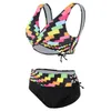 Bikini Hight Waist Women Plus Size Print Tankini Swimjupmsuit Swimsuit Beachwear Padded Swimwear Maillot De Bain #36 Women's