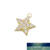 Zhukou Gold / Silver Color CZ Crystal Star Серьги Серьги CZ Подвески Небольшая кулон для ювелирных изделий Комплектующие аксессуары Оптовая продажа VD837 Цена эксперта цена