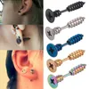 Punk Style Stainless Steel 5 Colors Stud Earrings Men Women Ear Jewelry Rock Gothic Unisex Piercing Earring