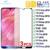 3PC/działka ochronna Film ochraniacza dla Huawei Y5 2021 Y6 Y7 Prime Y9 Pro Y6S Y9S Temperted Glass Phone Protefle Protectors
