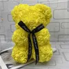 Orsacchiotto rosa NUOVO regalo di San Valentino 25 cm Orso fiore Decorazione artificiale Regalo di Natale per le donne Regalo di San Valentino Spedizione via MARE DAP206