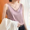 Kadın Bluz Gömlek Saten Şifon Bluz Kadınlar Yaz V Boyun Kolsuz Zarif Ofis Lady Ipek Gömlek Bayan Fransız Stil Artı Si Tops