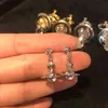 Novos encantos de hip hop rock brinco de Saturn contratou brincos de pingente de cristal transparentes Partido de jóias presentes8723342