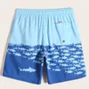 Mężczyźni Stroje Kąpielowe Niebieski Print Beach Board Shorts Sexy Stroje kąpielowe Kiwy Pływać Bikini Siłownia Sporty Surf Pływanie Męskie