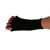 Meias de esportes 2 pares tricotados cinco dedo dedo do pé mulheres corredor bunions respirável não deslizamento suor absorção adultos abre dedos yoga