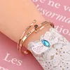 Public Mededeling Titanium Staal Rose Fine Gold CZ 100 Talen I Love You Projectie Star Fashion Charm Dames Armband