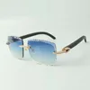 medium diamonds sunglasses 3524020 with black wooden temples and 58mm cut lens
