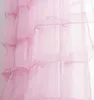 Rideau de tulle en dentelle à volants multicouche personnalisé pour chambre de fille semi-ombre blanc / vert / rose rideaux transparents pour salon 210913