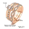 Cluster Rings 3Pcs/Set Fashion Infinity Set For Women Girls Crystal Twist Ring Couples Gold Female Engagement Wedding Jewelry 2022 Edwi22