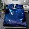 Set di biancheria da letto Copripiumino 3D Galaxy Set stellato colorato Spazio esterno Consolatore Sky Light Copriletto stampato per bambini