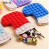 Nowe Boże Narodzenie Stocking Silikonowy Push Bubble Toy Dzieci Sensory Stres reliever Dzieci Zabawki Fidget Prezenty FN10