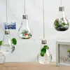 Lâmpada de vidro pendurado lâmpada de lâmpada flor planta vaso vaso artificial planta recipiente interior escritório decoração de casamento presente