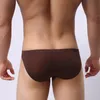 Sexy Herren-Unterwäsche, U-konvexe, einteilige, ultradünne, transparente Eisseide-Herren-Slip, große Größe, niedrige Taille, sexy Shorts für Männer, 3XL298G