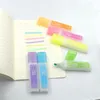 Highlighters School Highlighter Pen Set 6 Color Oblique Head Check Liner Marker For Office Kids Study