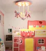 素敵なプリンセス樹脂ポニーピンクシーリングライト子供女の子子供部飾りベッドルーム幼稚園Nursey