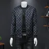 جاكيت عالي الجودة مصمم رائع بياقة دائرية بنقاط كلاسيكية معطف رجالي ملابس خارجية مقاس كبير 4XL 5XL
