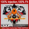 100% Fit Injectie Mold voor Honda Body CBR 1000 RR CC 1000RR 1000CC 06-07 Carrosserie 59NO.21 CBR1000 RR CBR1000RR 06 07 CBR1000-RR 2006 2007 OEM Fairing Kit Metal Blue Blk