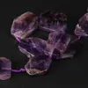 9-10 PCS / Strand Lajes crus naturais Ametistas escuros de quartzo áspero fatia frouxa fraldas, roxo cristal pingentes pingentes de jóias suprimentos