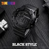 SKMEI Outdoor Sport Watch Mężczyźni Wielofunkcyjny 5bar Wodoodporny pasek PU LED Wyświetlacz Zegarki Chrono Digital Wristwatch Reloj Hombre X0524