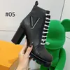 High heeled Martin boots Autumn winter Coarse heel women shoes Desert Boot 100% real leather zipper letter Lace up Fashion lady Heels Large size 35-41-42 US11-42 With box