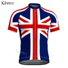 Racing Jassen Klassieke Retro Britse Nationaal Team Pro Fietsen Jersey XimaSummer Polyester Heren Sports Korte Mouw Sneldrogend Ademend