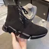 Mannen Gebreide Lace-up Sneaker Laarzen 2.0 Letter Gedrukt Designer Dames Ultra-Flexibele Gegoten Sole Bootie
