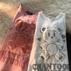 T-shirt a maniche corte in cotone giapponese Love Bear Couple Top 2021 Camicie larghe oversize all'inizio della primavera per le donne Y0621