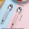 Roestvrijstalen ijsschepgereedschap Comfortabele antivrieshandgreep IJslepelstapels Gelatos Frozen Yogurt Fruit Watermeloen Sundaes Baller Scoops HY0375