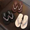 Été enfants pantoufles filles perle plage tongs mode sandales décontractées floral femmes maison chaussures confortables s498 210712