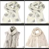 Wraps Chapeaux, Gants Aessories2021 Mode Femmes Dames Écharpe Feuilles Infinity Wrap Soie Châle Voyage Foulards Bufandas Invierno Mujer Drop # K4