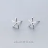 Cute Little Star Stud Stud Earring Dla Kobiet 925 Sterling Silver Błyszczące Cyrkon Zaręczyny Instrukcja Dobrze Biżuteria 210707