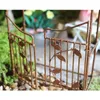 FairyCome Fairy Garden Gate Rusty Miniature Arch With Swinging Door Mini Rusted Arbor Vintage Iron Metal Craft Ornaments 211105