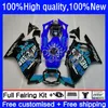 Corps Pour HONDA CBR600 F2 CBR 600F2 600 F2 FS CC 600FS Bleu noir 1991-1994 Capot 34No.250 CBR600FS 600CC CBR600F2 91 92 93 94 CBR600CC 1991 1992 1993 1994 Carénage OEM