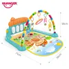 Huanger Play Mat Baby Buzzle Carpet Music с фортепиано клавишной образовательной стойкой игрушки для детских фитнес