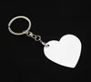 Sublimering Blank Keychain Julinredning Aluminiumplåt Termisk överföring Material Trä Dubbelsidig Utskrivbar Personlighet DIY Creative Keychains