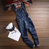 Fashion Men's Jeans Jumpsuits Hi Street Denim Bib Overalls For Man Suspender Pants Size S-5XL