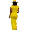 Femmes Summer Long Maxi Robe Sexy À Manches Courtes Mignon O-Cou Bandage Party Night Club Casual Robes De Rue Robes GL105 210331