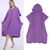 One-Piece Suits Lightweight Surf Poncho Women Men Microfiber Changing Robe Swimmer Cape242Z