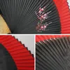 Chinese Style Party Favor plum Chiffon fabric Folding Fan Dance Wedding Hand Held Flower Women Photo Prop Tool Art Craft