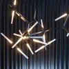 Nordic Lanterns Art Flatever Light Light Chandelie Современное дерево ветви Лампы лампы Herringbone Люстра для столовой гостиной