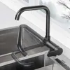 Rubinetto da cucina per finestra interna Rubinetto girevole pieghevole per acqua fredda Rubinetto nero in acciaio inossidabile 304 Miscelatore monocomando 210724