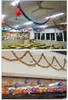 Christmas color strips wedding garland wreaths holiday decoration Marriage roomroom ribbons kindergarten dance venue layout