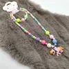 Детский комплект ювелирных изделий с единорогом, ожерелье, цветной браслет, аксессуары для девочек